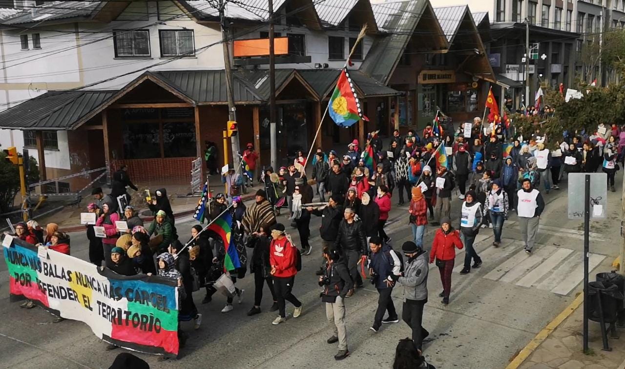 Movilización por la libertad de las presas políticas mapuches y la